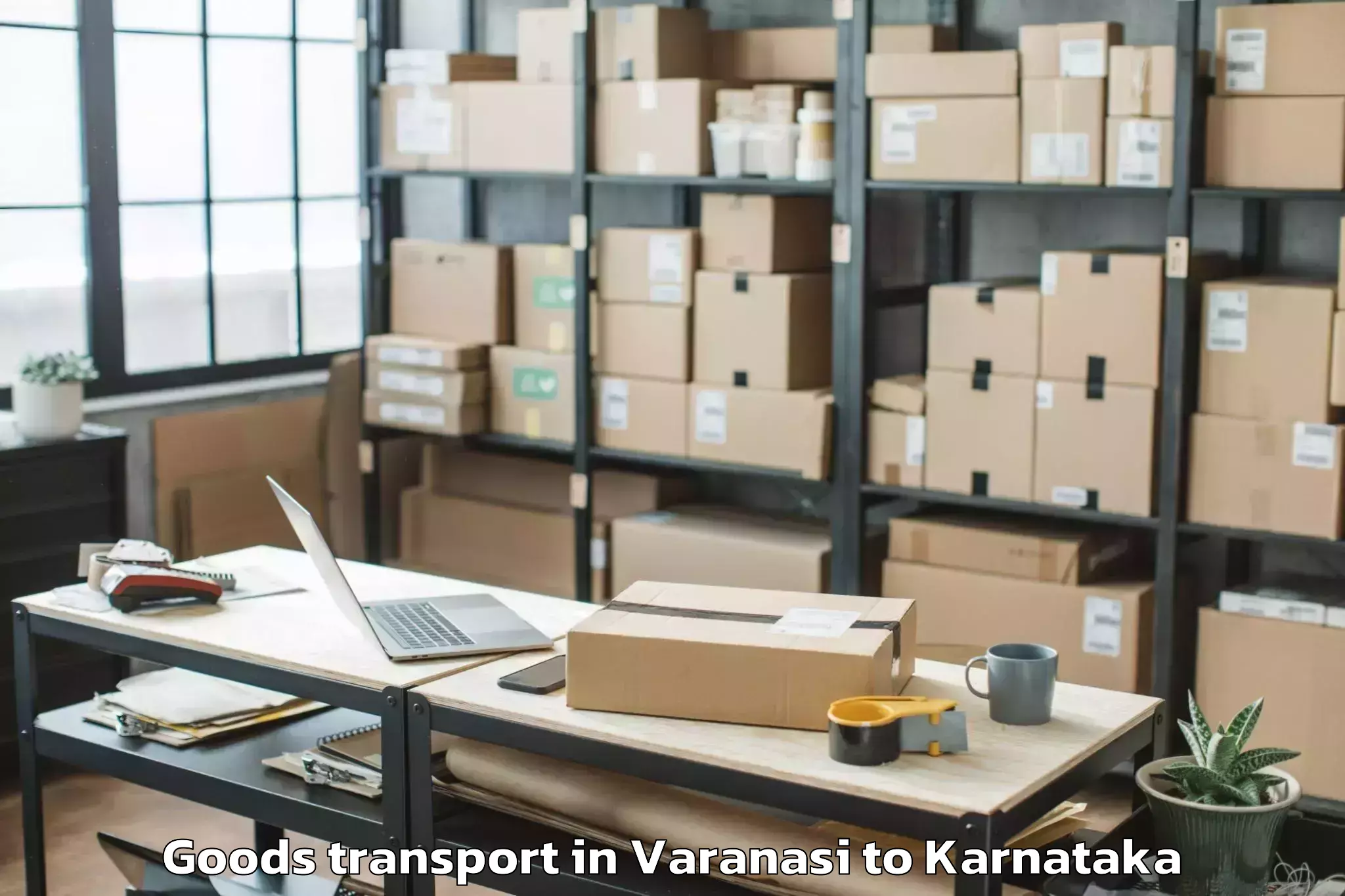 Book Varanasi to Huvina Hadagali Goods Transport